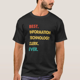 Retro Best Information Technology Clerk ooit T-shirt