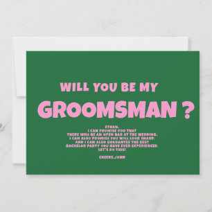 Retro Best Man voorstel uitnodiging