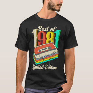 Retro Best of 1981 Cassettebandje 40th Birthday de T-shirt