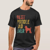 Retro Best Poodle Papa Oog Hondenliefhebber T-shirt (Voorkant)