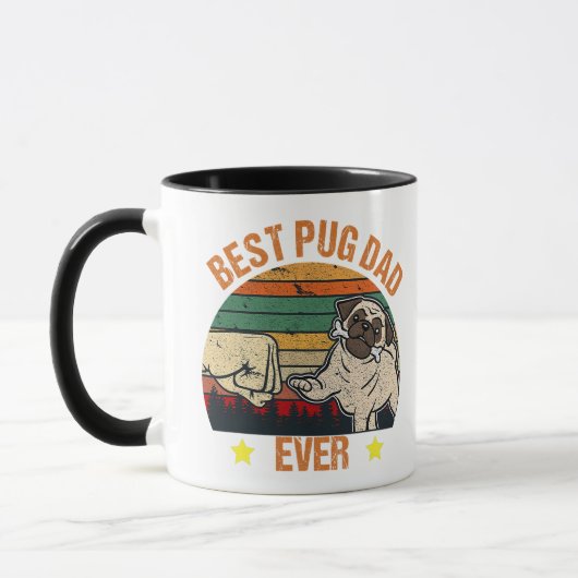 Retro  Best Pug Pap Ever Mok (Links)