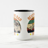 Retro Best Pug Pap Ever Mok (Midden)