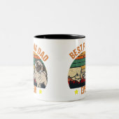 Retro Best Pug Pap Ever Tweekleurige Koffiemok (Center)