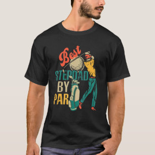 Retro Best Stepdad door Par Golf Player 1 T-shirt