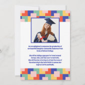 Retro Beste Afstudeerder Ooit Foto Blauwe Afstuder Aankondiging (Achterkant)