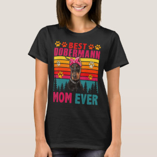 Retro Beste Dobermann Moeder Ooit Schattige Honde T-shirt