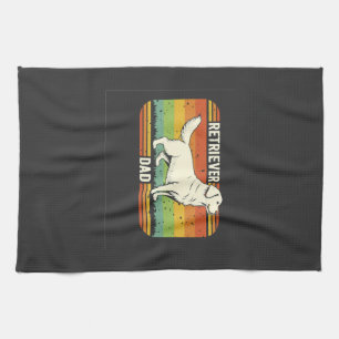 Retro Beste Goud Retriever Vader Hond Vader Theedoek