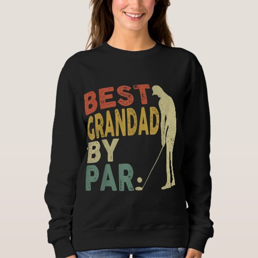 Retro beste grootvader van Par Golf vaders Da Trui (Voorkant)