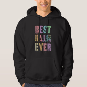 Retro BESTE HAJJ OOIT 2024 Groep Souvenir Hadj Squ Hoodie