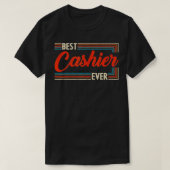  retro beste kassier ooit werelden grootste ca t-shirt (Design voorkant)