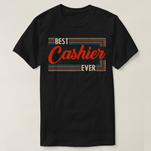  retro beste kassier ooit werelden grootste ca t-shirt (Design voorkant)