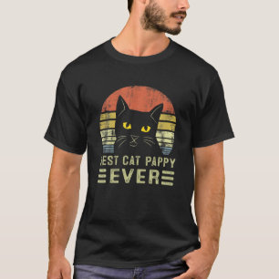 Retro Beste Kat Pappy Ever Grappige Kat Liefhebber T-shirt