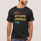 Retro Beste luchtverkeersleider ooit T-shirt (Voorkant)