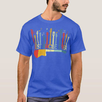 Retro Beste oom Ever Guitar Lover Guitari T-shirt
