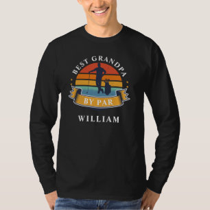 Retro Beste Opa By Par Gepersonaliseerd Golfer T-shirt