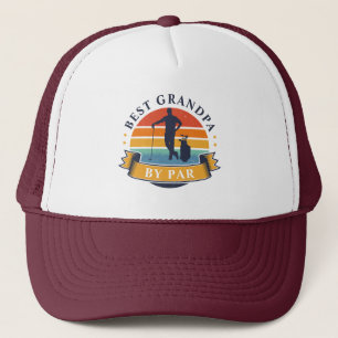 Retro Beste Opa Door Par Aangepaste Golfer Trucker Pet