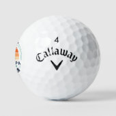 Retro Beste opa op de dag van de Aangepaste vaders Golfballen (Logo)