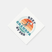 Retro Beste opa op de dag van de Aangepaste vaders Servet (Hoek)