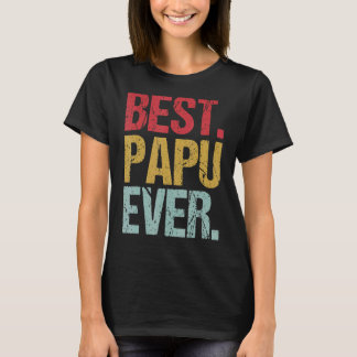 Retro  Beste Papu Ooit Nieuwe Papa Life Vaders T-shirt