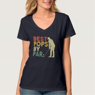 Retro beste Poppen met Par Golf Vaderdag F T-shirt