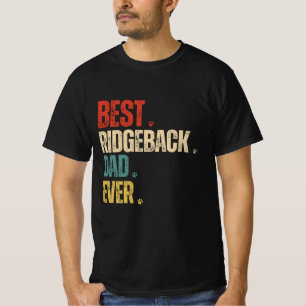 Retro  Beste Ridgeback Papa Ooit Grunge Grappig T-shirt