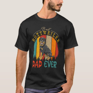 retro beste rottweiler vader ooit schattige hond t-shirt