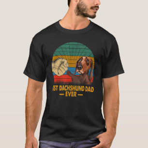 Retro Beste Tachshund Papa Ever Wiener Pap T-shirt