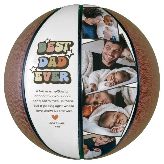 Retro Beste vader ooit vaderdag Basketbal (Verticaal)