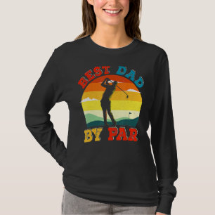 Retro Beste vader van Par Golf Player Familie T-shirt