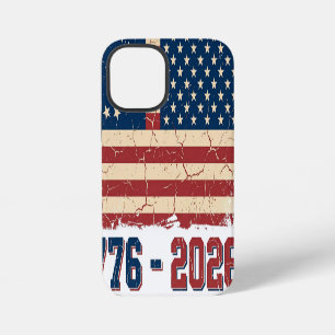 Retro Betsy Ross & 50-sterren vlag 2026 Semiquince iPhone 12 Mini Hoesje