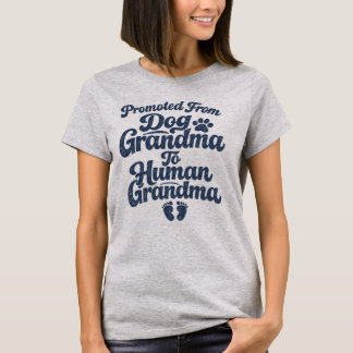 Retro Bevorderd Van Hond Oma Tot Mens Oma T-shirt