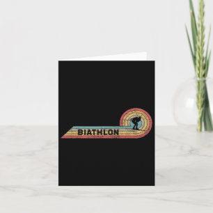 Retro Biathlon Speler Film Strip Kaart