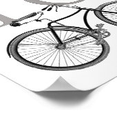 Retro Bicycle-poster Poster (Hoek)