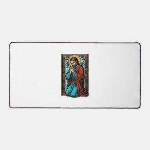 Retro Biddende Religieuze Figuur Vector T-shirt De Bureaumat