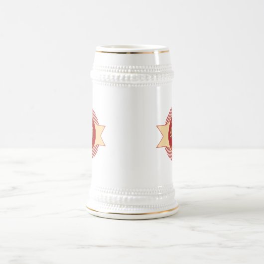 Retro Bier Logo Stein Bierpul (Center)