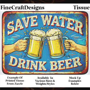 Retro bierliefhebber distressed bord FP2R decoupag Tissuepapier