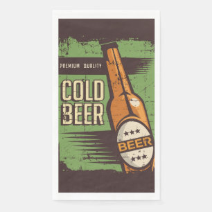 Retro bierliefhebbers feest Papier Servet