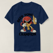 Retro Bierpong Kampioen  Ping Pong Paddle T-shirt (Design voorkant)