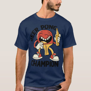Retro Bierpong Kampioen  Ping Pong Paddle T-shirt