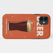 Retro bierposter. Case-Mate iPhone case (Achterkant (horizontaal))