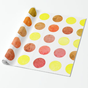 Retro Big Disted Colorful Polka Dots Pattern Cadeaupapier