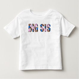 Retro "Big Sis" Geruite Bloem Kinder Shirts