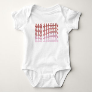 Retro Big Sister , grote zuster - aankondiging Romper