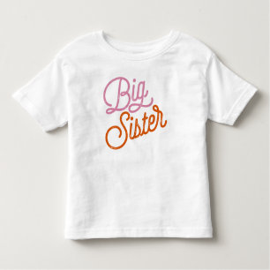 Retro Big Sister kleurrijke roze Kinder Shirts