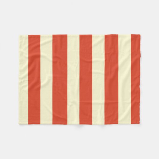 Retro Big Top Striped Fleece Blanket (Voorkant (Horizontaal))