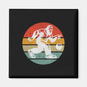 Retro Bigfoot Bowling Vintage Bowler League Team S Magneet