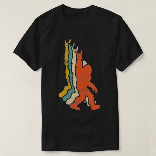 Retro Bigfoot Funny Sasquatch and Peace 70s 80s 90 T-shirt (Design voorkant)