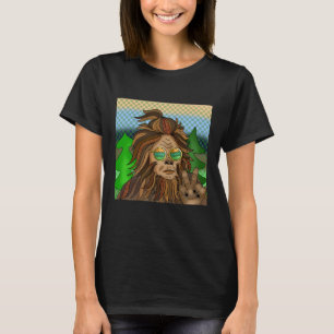 Retro Bigfoot kleuren Sasquatch Pop Art T-shirt