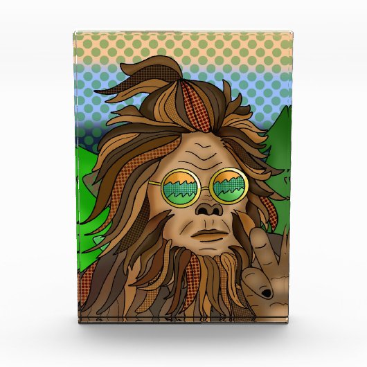 Retro Bigfoot | Pop Art Sasquatch Fotoblokken (Voorkant)