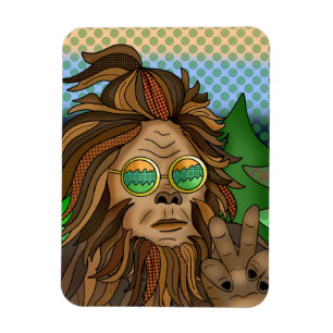 Retro Bigfoot Pop Art Sasquatch Magneet